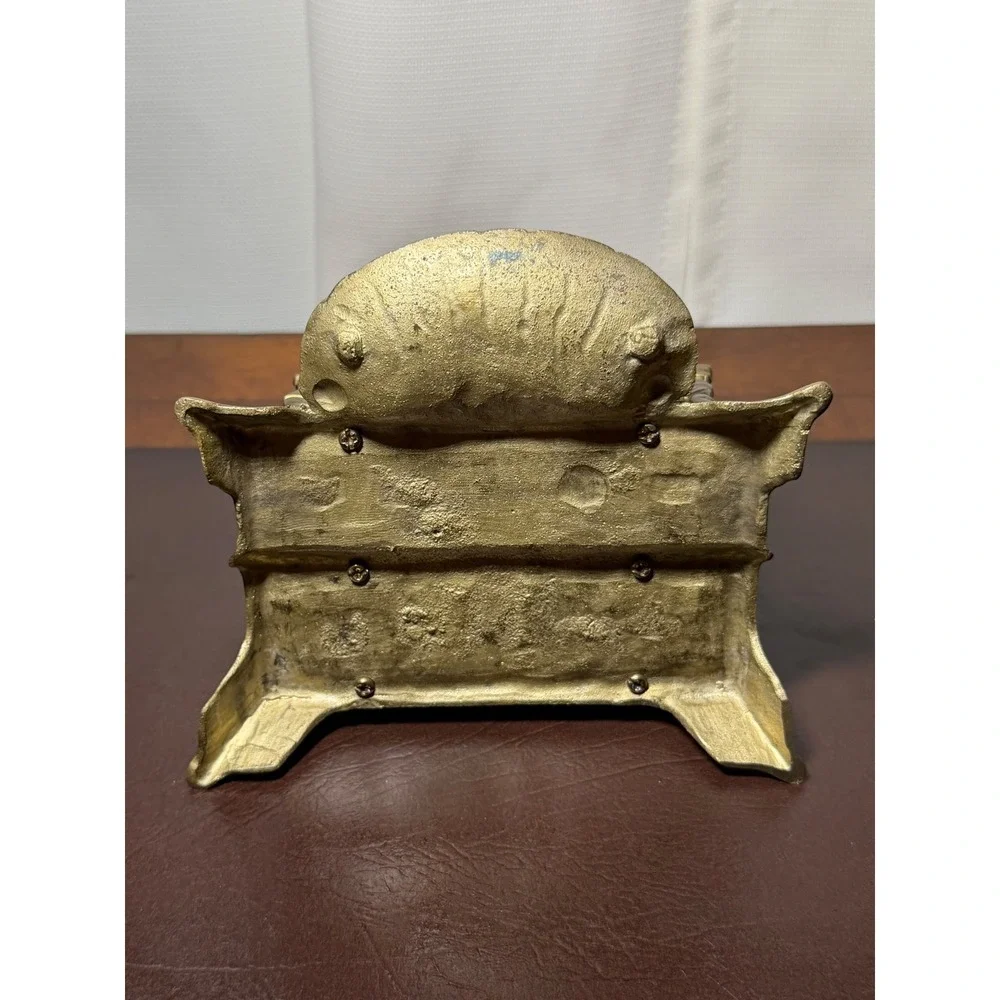 Vtg Solid Brass Letter Holder Mail Organizer Desk Art Nouveau Victorian Style - Picture 6 of 10
